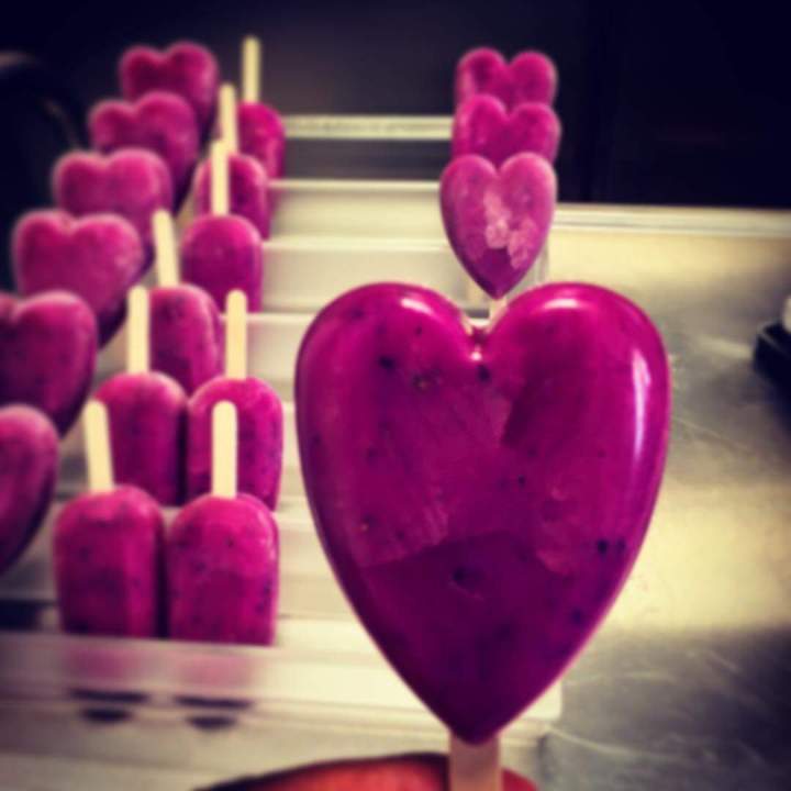 Sorbets en forme cœur Martinique